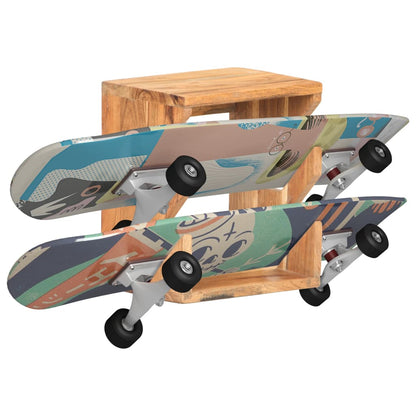 Supporto Skateboard da Parete 25x20x30 cm in Legno di Acacia | homemem39