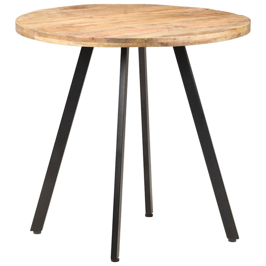 Tavolo da Pranzo 80 cm in Legno di Mango Grezzo