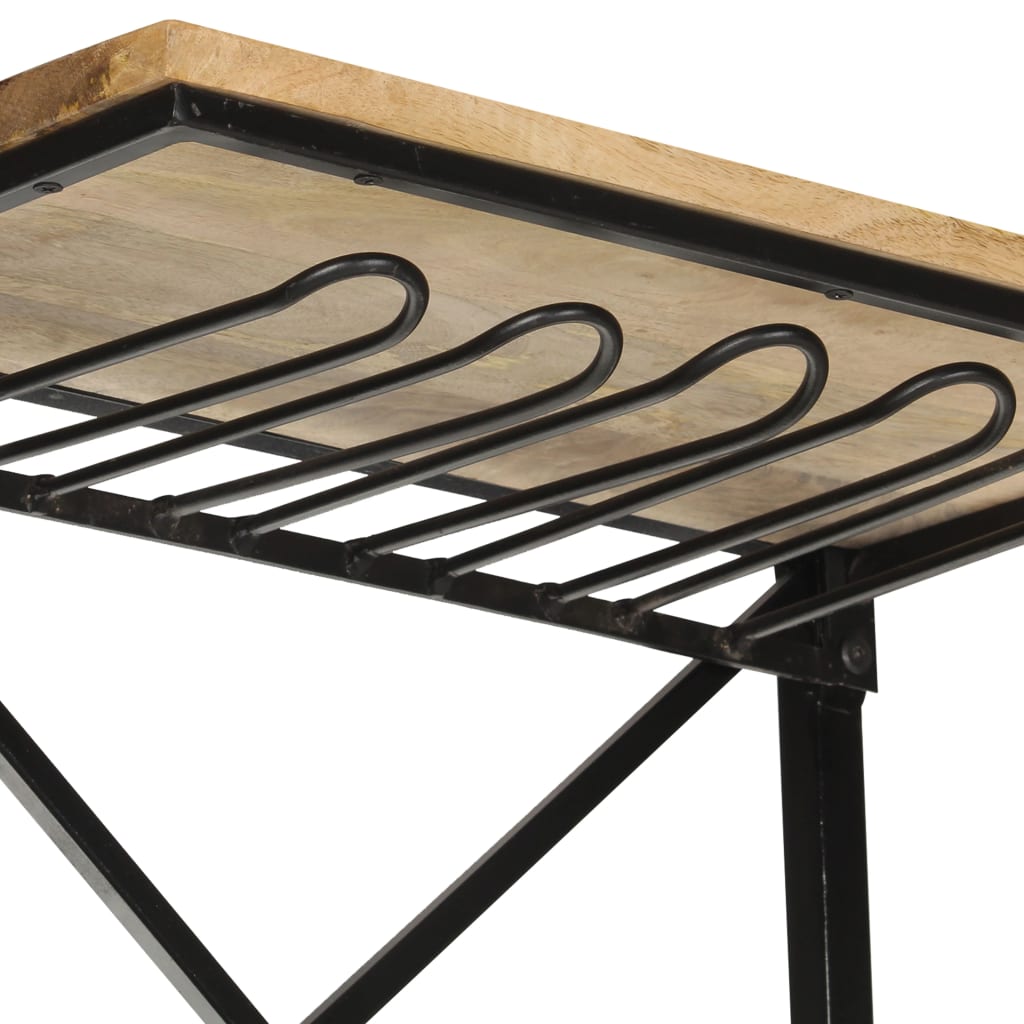 Cantinetta per Vini a Trattore Bianca 49x31x172 cm Mango Grezzo - homemem39