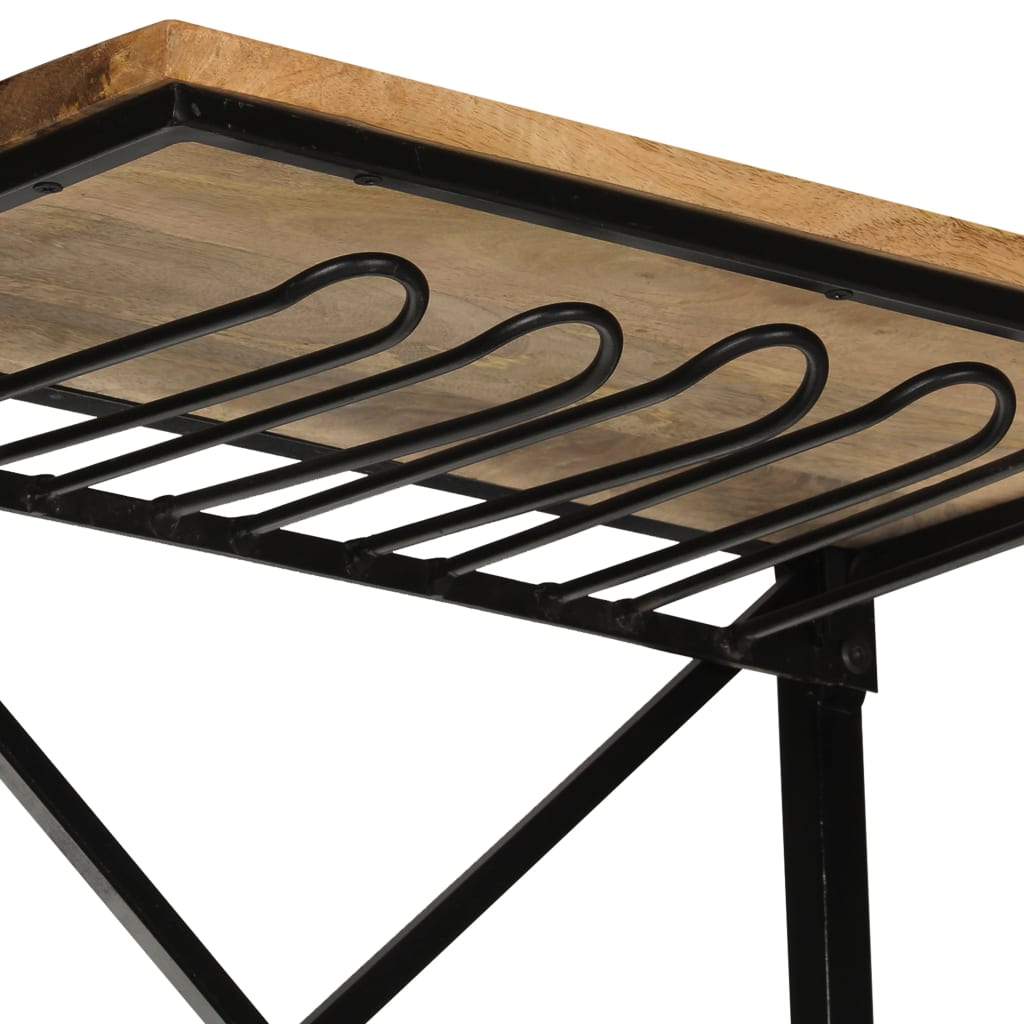 Cantinetta per Vini a Trattore Bianca 49x31x172 cm Mango Grezzo - homemem39