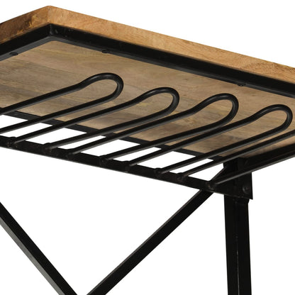 Cantinetta per Vini a Trattore Bianca 49x31x172 cm Mango Grezzo - homemem39