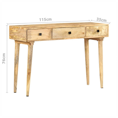 Tavolo Consolle 115x35x76 cm in Legno Massello di Mango