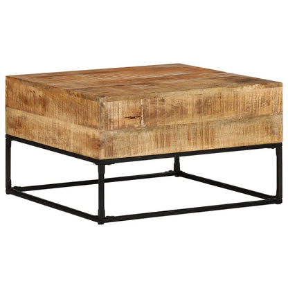 Tavolino da Salotto 68x68x41 cm in Legno di Mango Grezzo - homemem39