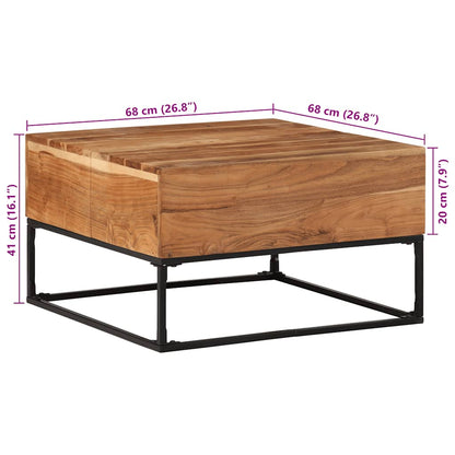 Tavolino da Salotto 68x68x41 cm in Legno Massello di Acacia | homemem39