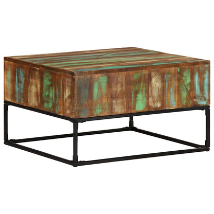 Tavolino da Salotto 68x68x41 cm in Legno Massello di Recupero