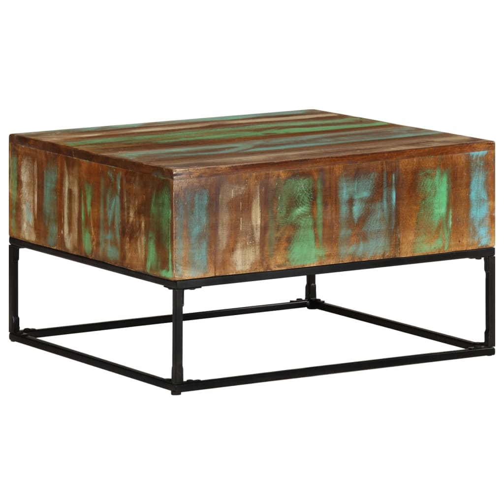 Tavolino da Salotto 68x68x41 cm in Legno Massello di Recupero | homemem39