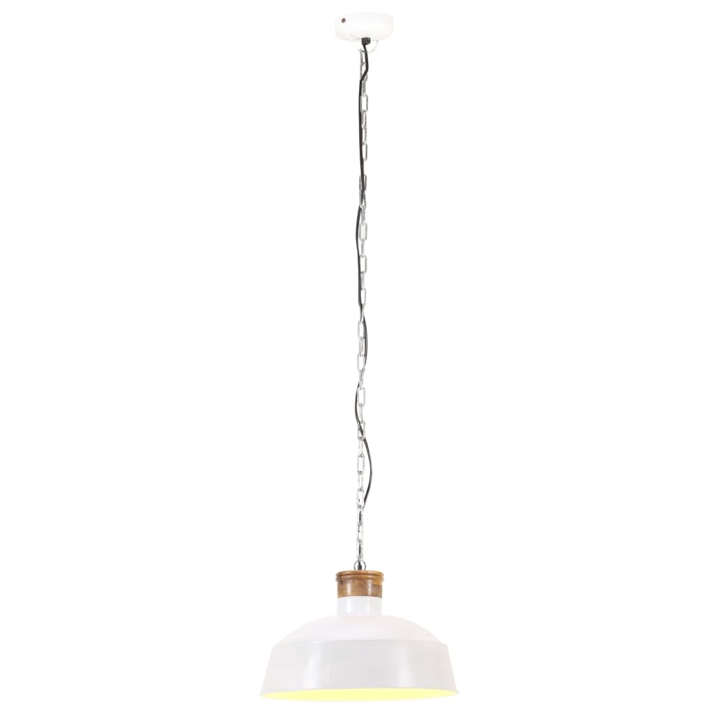 Lampada a Sospensione Industriale 58 cm Bianca E27 - homemem39