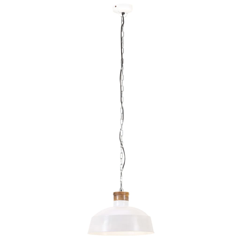 Lampada a Sospensione Industriale 58 cm Bianca E27 - homemem39