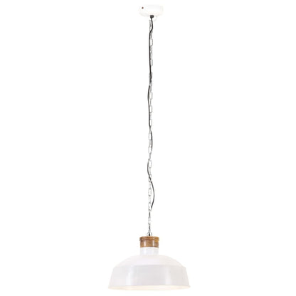 Lampada a Sospensione Industriale 58 cm Bianca E27 - homemem39