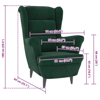 Poltrona Verde Scuro Velluto | homemem39
