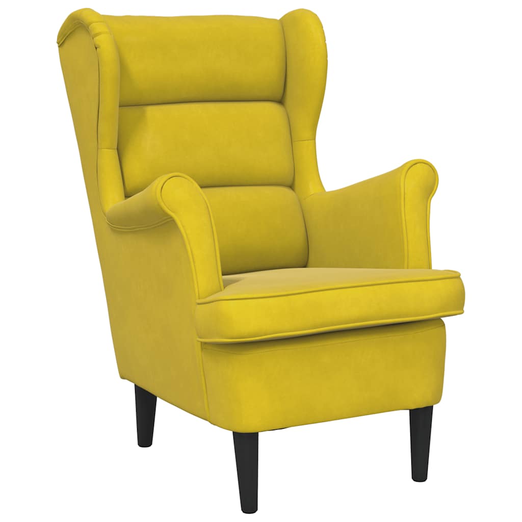 Poltrona Giallo Senape in Velluto