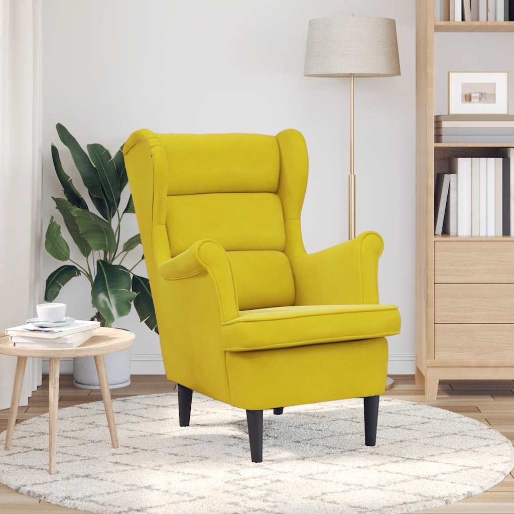 Poltrona Giallo Senape in Velluto | homemem39