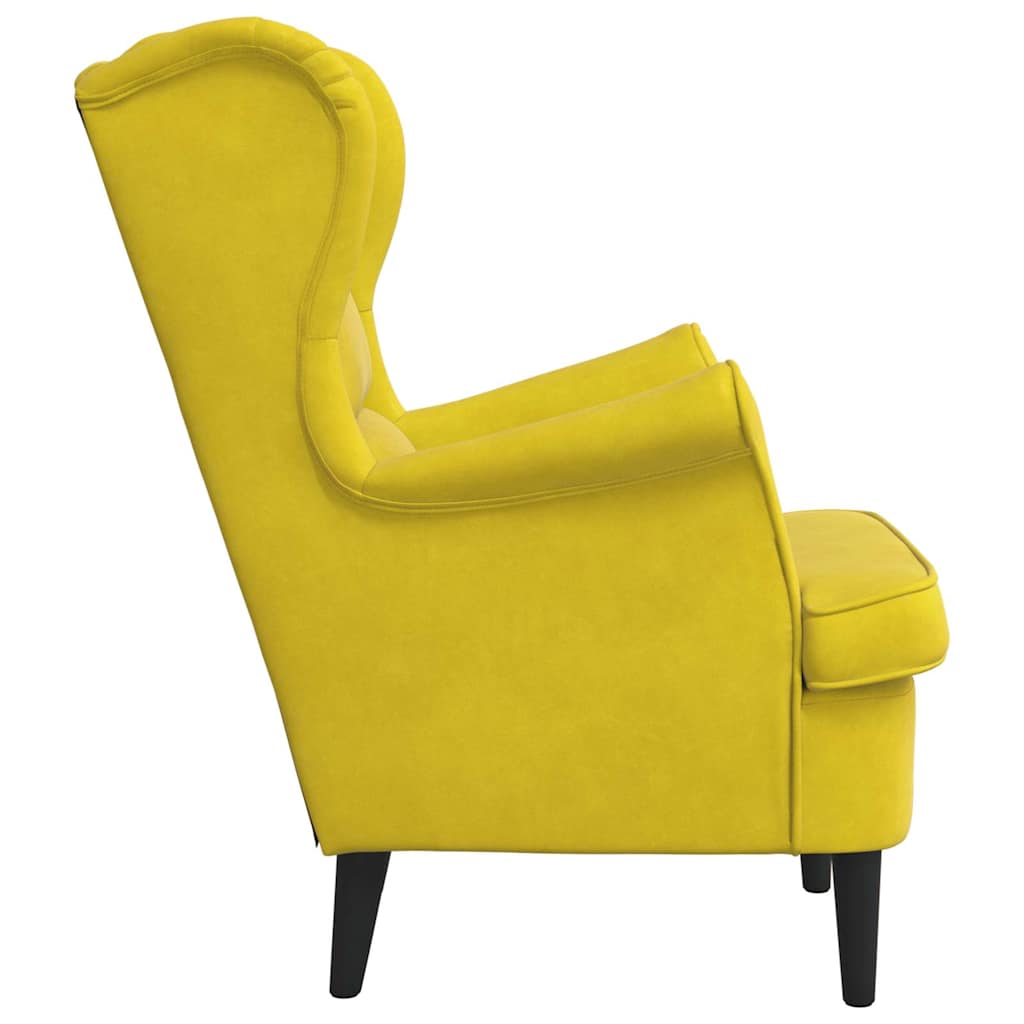 Poltrona Giallo Senape in Velluto | homemem39