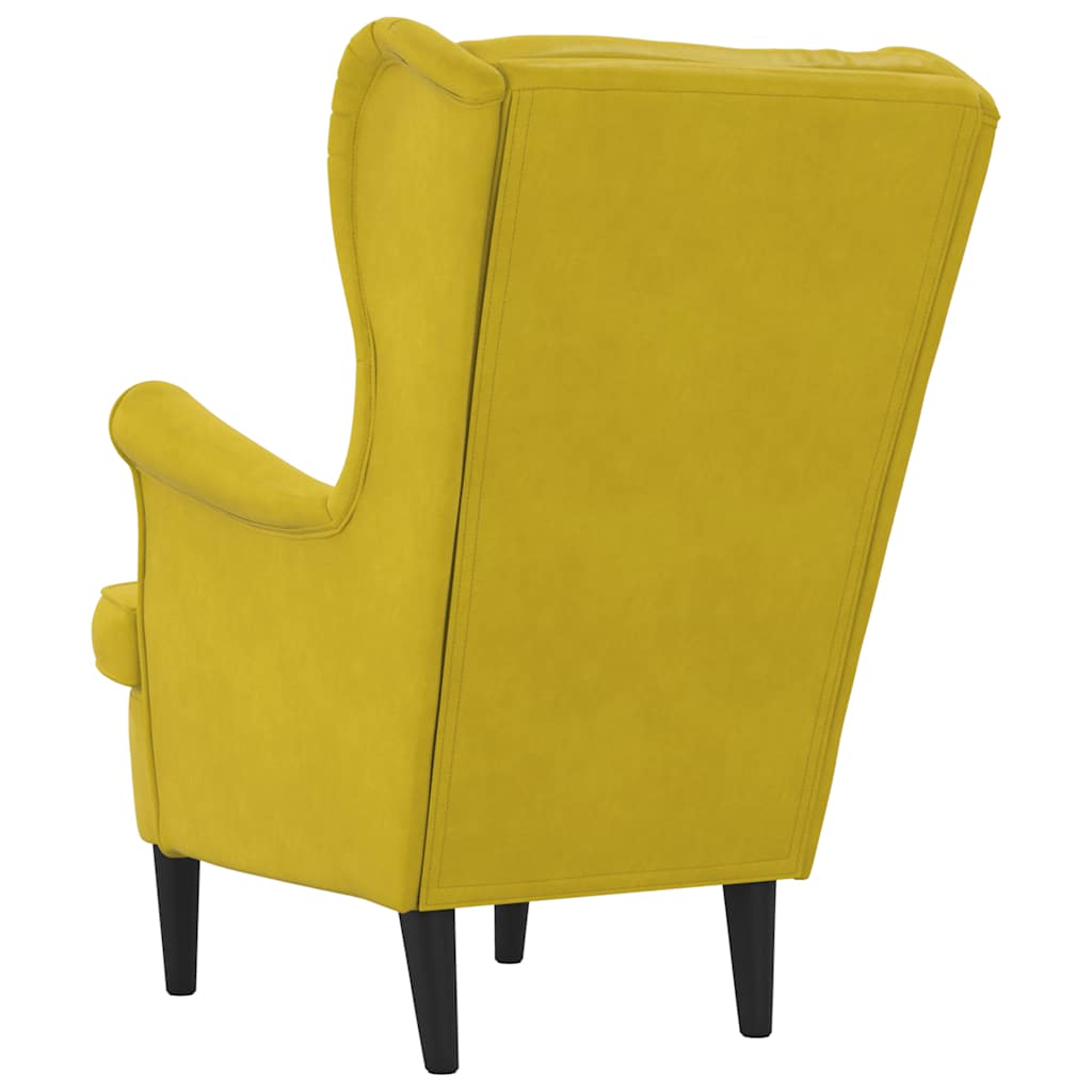 Poltrona Giallo Senape in Velluto | homemem39