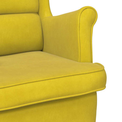 Poltrona Giallo Senape in Velluto | homemem39