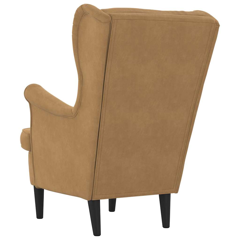 Poltrona Marrone Velluto