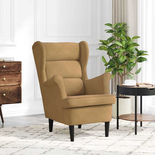 Poltrona Marrone Velluto