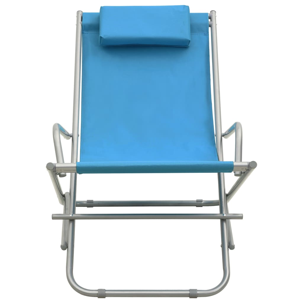 Sedie a Dondolo 2 pz in Acciaio Blu | homemem39