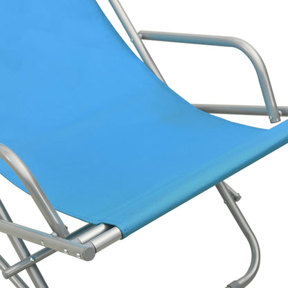 Sedie a Dondolo 2 pz in Acciaio Blu | homemem39