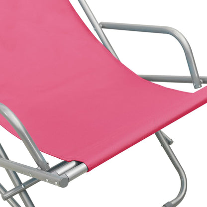 Sedie a Dondolo 2 pz in Acciaio Rosa | homemem39