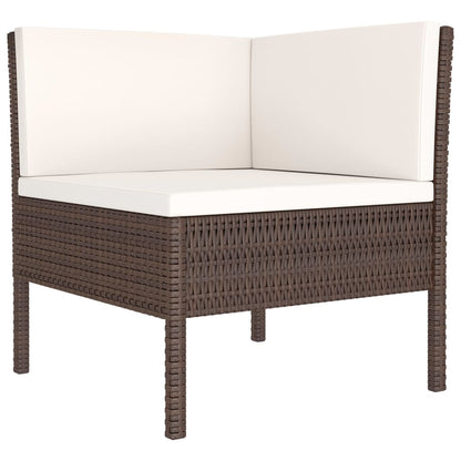 Set Divani da Giardino 2 pz con Cuscini in Polyrattan Marrone - homemem39