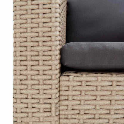Divano da Giardino a 2 Posti con Cuscini in Polyrattan Beige | homemem39