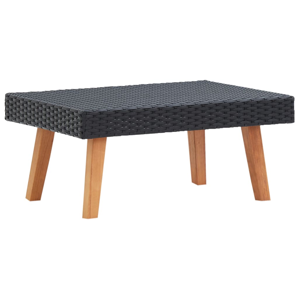 Set Divani da Giardino 3 pz con Cuscini in Polyrattan Nero | homemem39