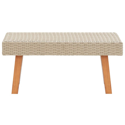Tavolino da Giardino in Polyrattan Beige - homemem39