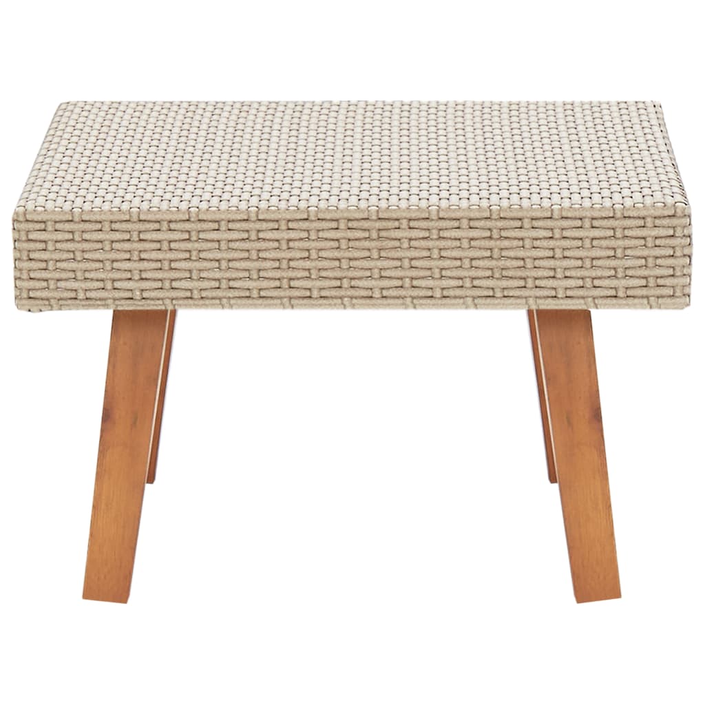 Tavolino da Giardino in Polyrattan Beige - homemem39