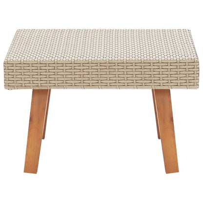 Tavolino da Giardino in Polyrattan Beige - homemem39