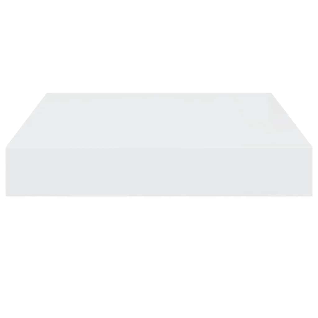 Scaffale a Parete Bianco Lucido 23x23,5x3,8 cm in MDF | homemem39