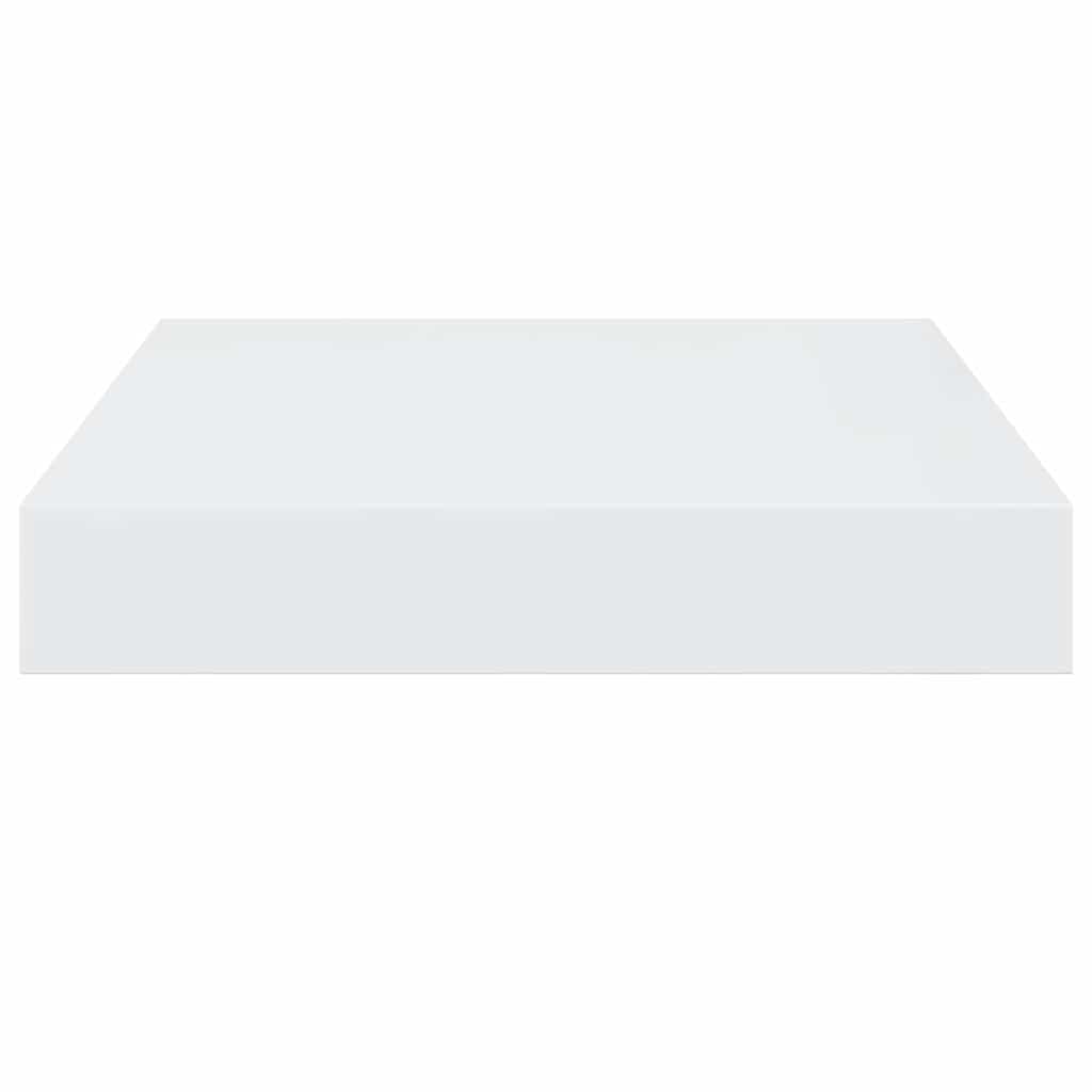 Scaffale a Parete Bianco Lucido 23x23,5x3,8 cm in MDF