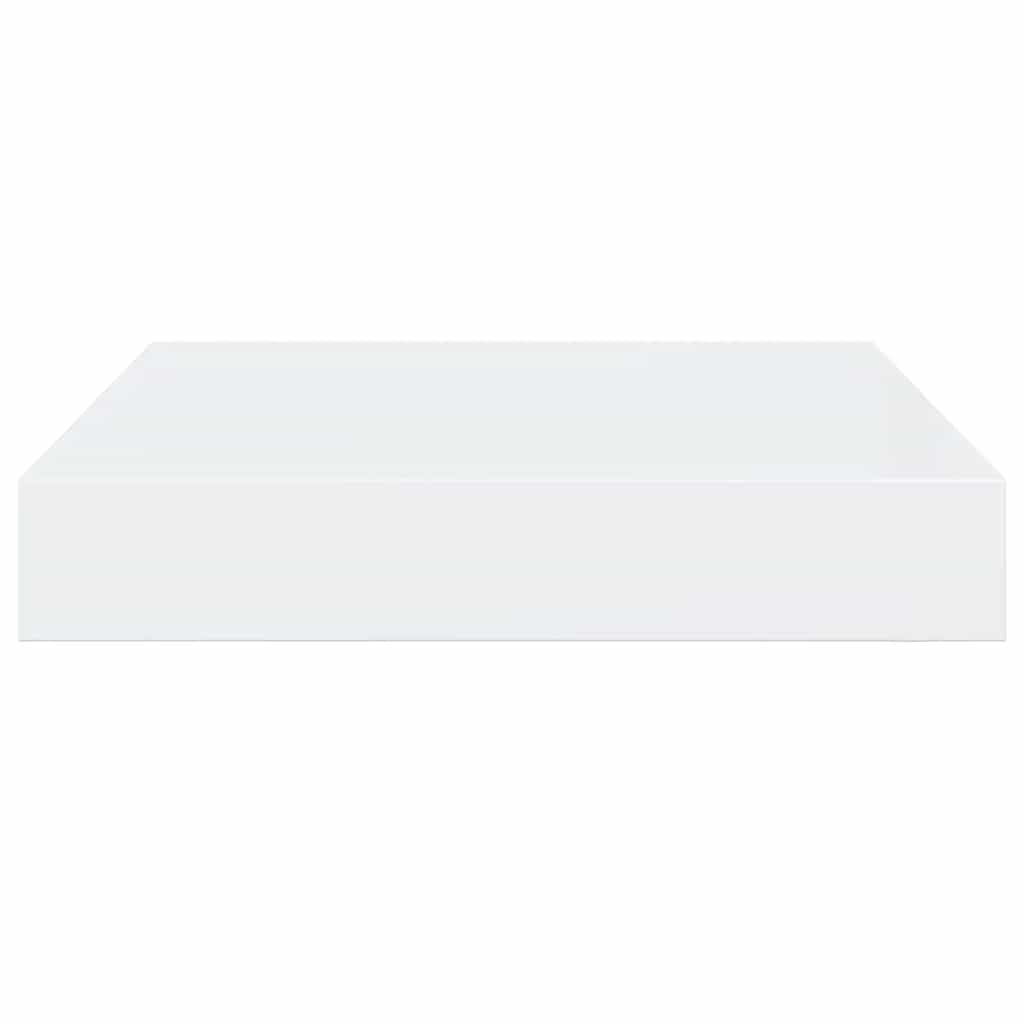 Scaffali a Parete 2 pz Bianco Lucido 23x23,5x3,8 cm in MDF | homemem39