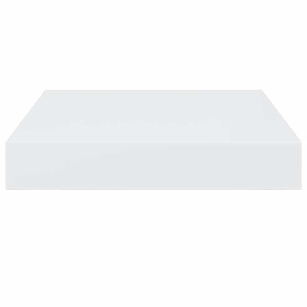 Scaffali a Parete 2 pz Bianco Lucido 23x23,5x3,8 cm in MDF | homemem39