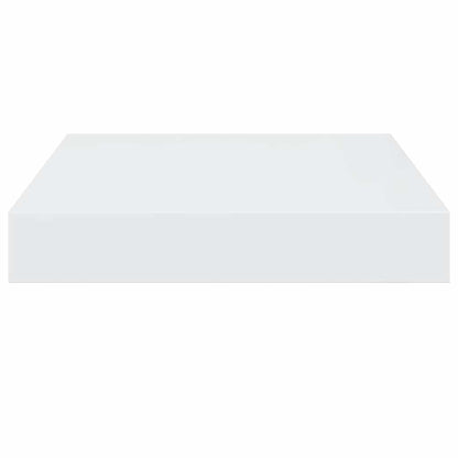 Scaffali a Parete 2 pz Bianco Lucido 23x23,5x3,8 cm in MDF