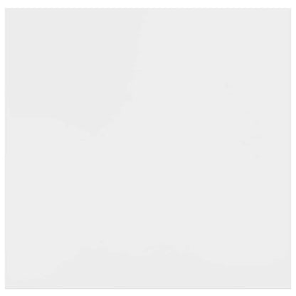 Scaffali a Parete 2 pz Bianco Lucido 23x23,5x3,8 cm in MDF | homemem39