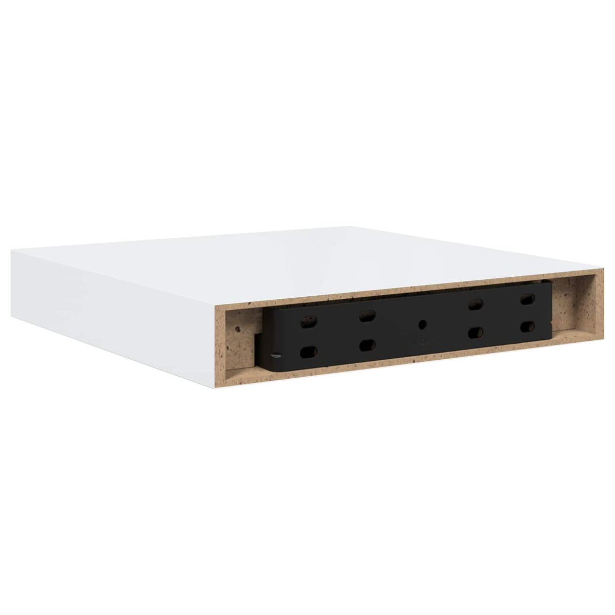 Scaffali a Parete 2 pz Bianco Lucido 23x23,5x3,8 cm in MDF