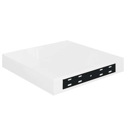 Scaffali a Parete 4 pz Bianco Lucido 23x23,5x3,8 cm in MDF | homemem39