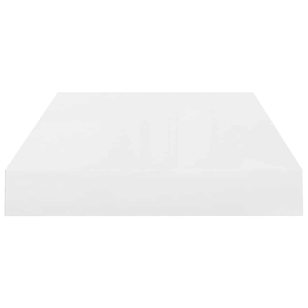 Scaffale a Parete Bianco Lucido 40x23,5x3,8 cm in MDF