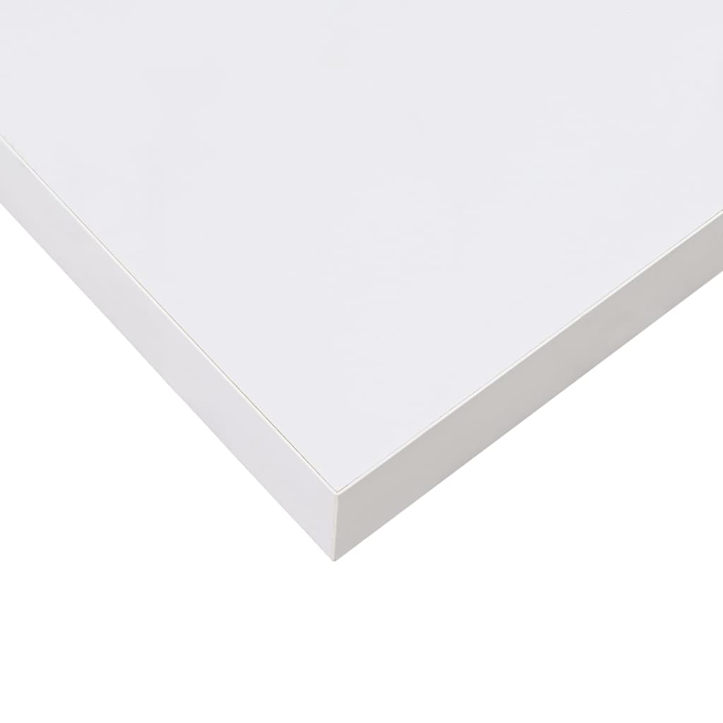Scaffali a Parete 2 pz Bianco Lucido 40x23,5x3,8 cm in MDF