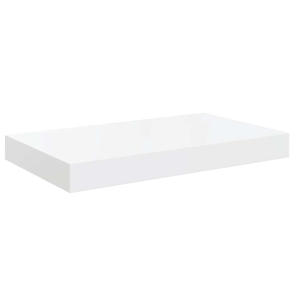 Scaffali a Parete 2 pz Bianco Lucido 40x23,5x3,8 cm in MDF | homemem39
