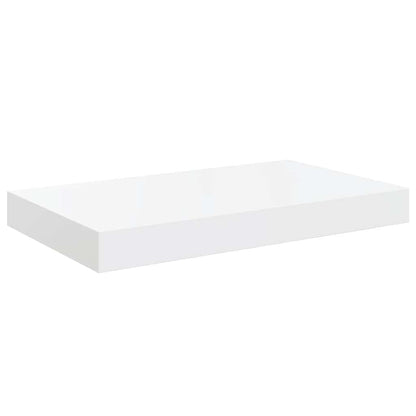 Scaffali a Parete 2 pz Bianco Lucido 40x23,5x3,8 cm in MDF | homemem39