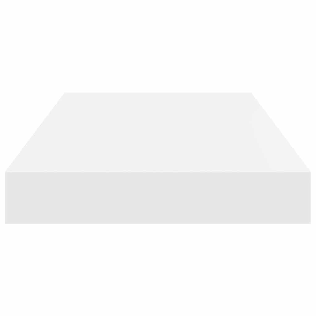 Scaffali a Parete 2 pz Bianco Lucido 40x23,5x3,8 cm in MDF | homemem39