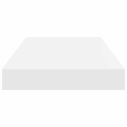 Scaffali a Parete 2 pz Bianco Lucido 40x23,5x3,8 cm in MDF | homemem39