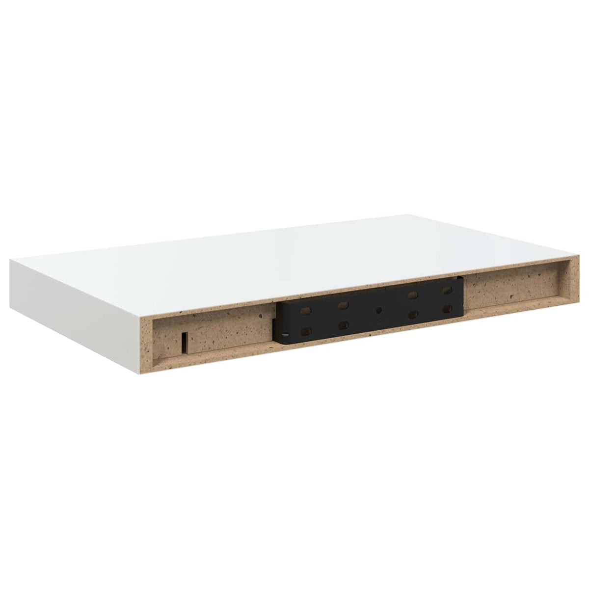 Scaffali a Parete 2 pz Bianco Lucido 40x23,5x3,8 cm in MDF