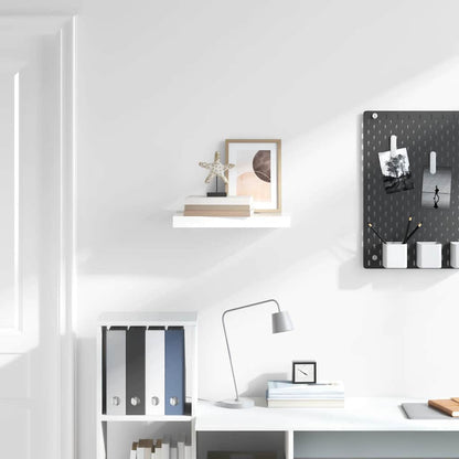 Scaffale a Parete Bianco Lucido 50x23,5x3,8 cm in MDF | homemem39