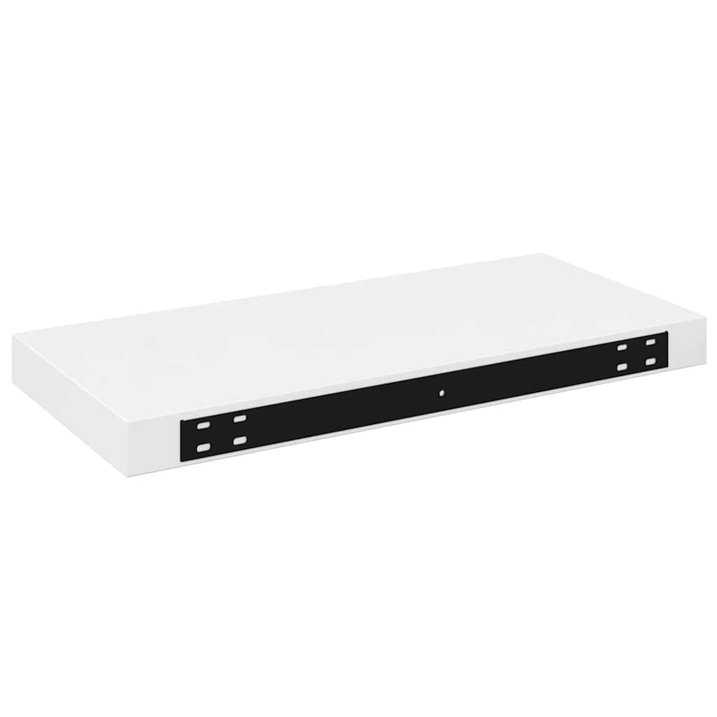 Scaffale a Parete Bianco Lucido 50x23,5x3,8 cm in MDF | homemem39