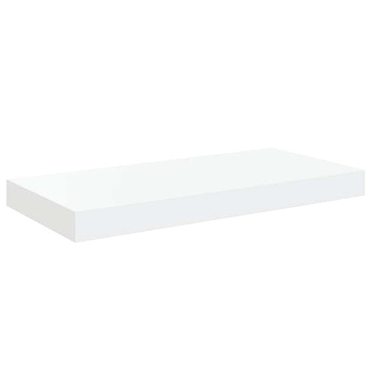 Scaffali a Parete 2 pz Bianco Lucido 50x23,5x3,8 cm in MDF | homemem39