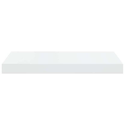 Scaffali a Parete 2 pz Bianco Lucido 50x23,5x3,8 cm in MDF