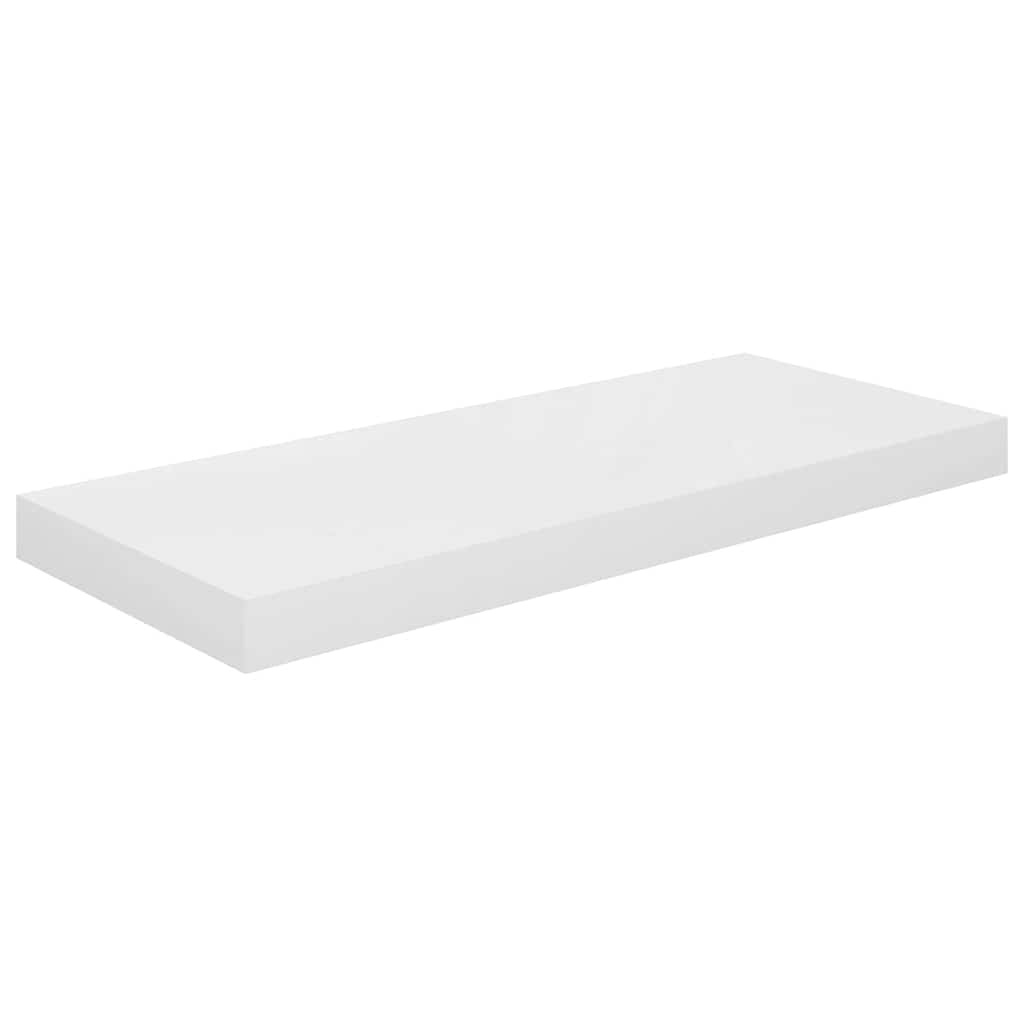 Scaffale a Parete Bianco Lucido 60x23,5x3,8 cm in MDF | homemem39